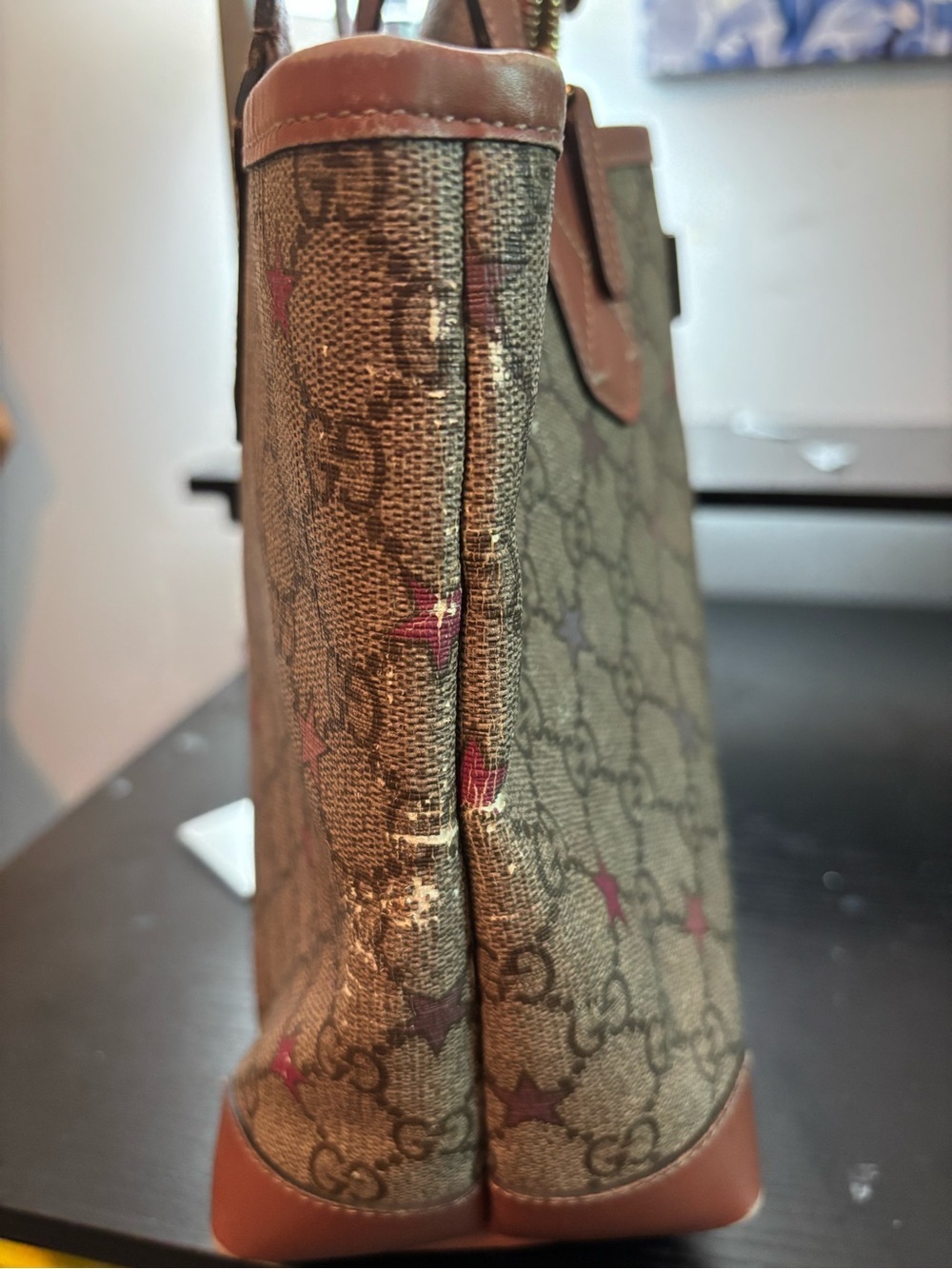 Authentic Gucci GG Supreme Star Tote with Matching Pochette - Rare Edition - Picture 7 of 16